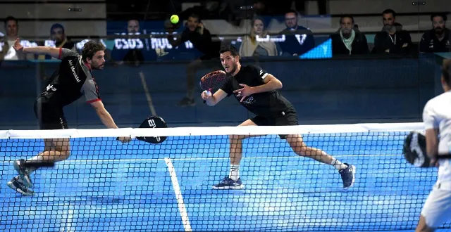 photo  maxime forcin va faire son entrée en lice au padel x live, ce mercredi 21 janvier 2026.  &copy;  gérard piwtorak 