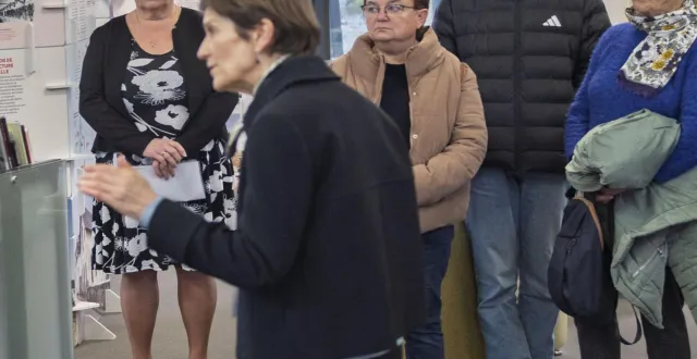 photo  le vernissage s’est tenu avec l’exposé documenté de sylvie lemercier.  &copy;  le maine libre 