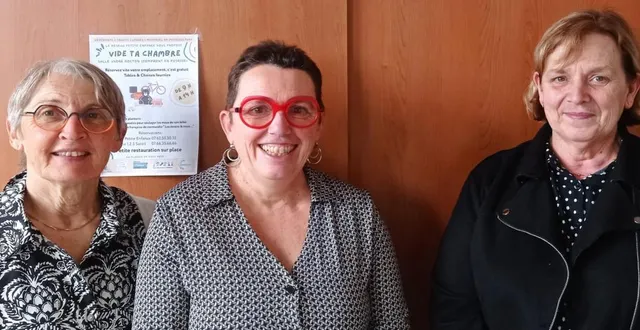 photo  catherine ghestin, coordinatrice directrice de la crèche de domfront-en-poiraie et de deux micro-crèches de tinchebray-bocage ; stéphanie leroyer, responsable du relais petite enfance du domfrontais ; et michelle pothé, vice-présidente petite enfance pour domfront tinchebray interco, lors de la présentation du vide ta chambre, du 7 février.  &copy;  ouest-france 