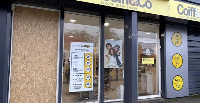 photo  le salon de coiffure coiff & co à alençon (orne) a été cambriolé mercredi 21 janvier 2026 vers 8 h 15.  &copy;  ouest-france 