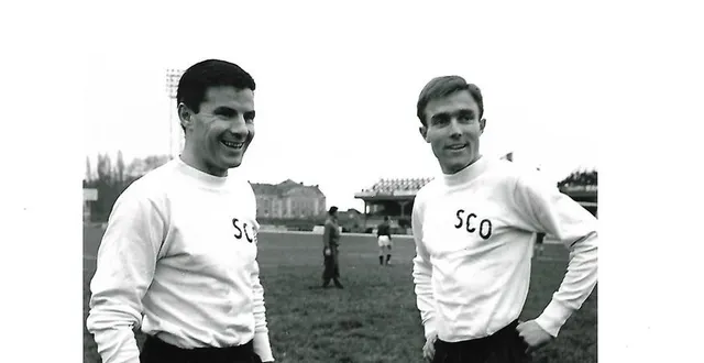 photo  alphonse le gall et marcel loncle, sous le maillot du sco.  &copy;  iconographie pascal kessel 