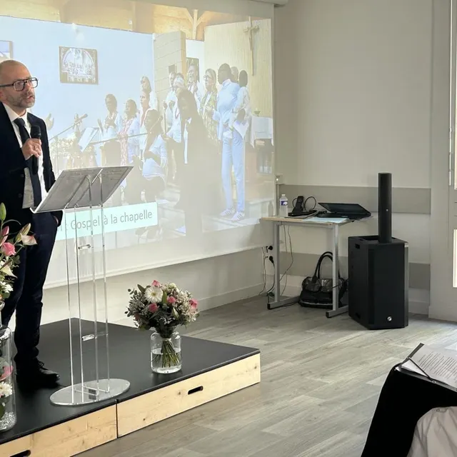 photo philipe paret, directeur par intérim de l’epsm de la sarthe, lors des vœux en janvier 2026.  ©  ouest-france