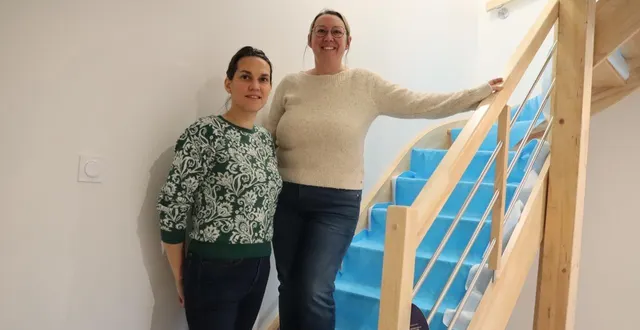 photo  mélanie duveau et mélanie porteboeuf, les co-fondatrices de la maison partagée de parcé-sur-sarthe (encore en chantier) seront en mesure d’accueillir les premiers locataires en avril 2026.  &copy;  ouest-france 
