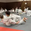 photo  savoir se sortir d’une prise de l’adversaire, l’un des exercices effectués devant les parents au dojo d’avrillé. 