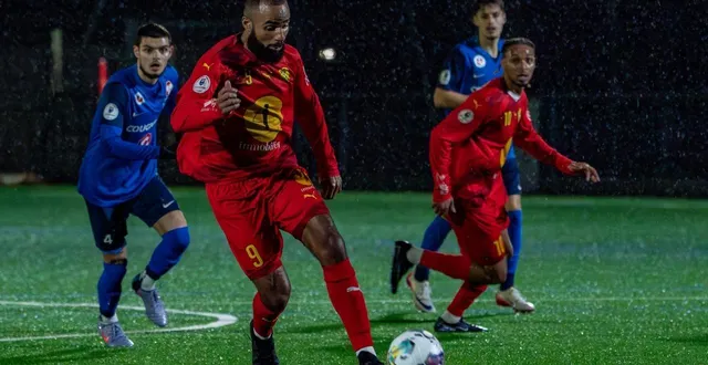 photo  nelson kabeya a ouvert le score pour le mans.  &copy;  arnaud despelchain 