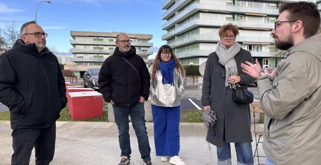 photo  samedi 24 janvier 2026, lors de la visite du quartier des sablons, au départ de la cité du cirque, au mans.  &copy;  ouest-france 