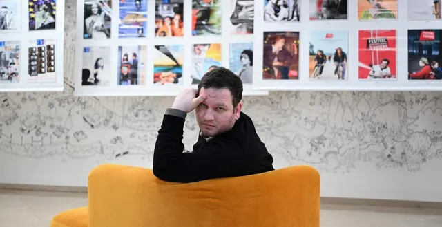 photo  angers, centre de congrès, le 24 janvier. l’irakien hasan hadi pour un premier film coup de maître, « le gâteau du président ».  &copy;  co – josselin clair 