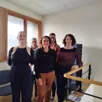 photo  myriam gerbouin, à gauche, peggy massol, adjointe déléguée aux solidarités et aux aînés, élise charpentier, directrice du ccas, magalie gallard, responsable aînés à la mja léo-lagrange de beaucouzé et laure jouany, du clic 