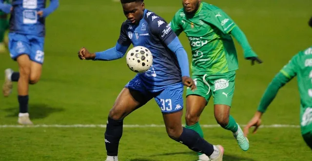 photo  doua dembélé n’a pas trouvé la faille dans la défense de locminé ce samedi 24 janvier 2026.  &copy;  co - christophe bernard 