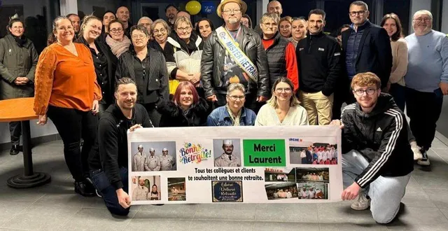 photo  laurent philippe a été très entouré par la direction et les employés du magasin.  &copy;  ouest-france 