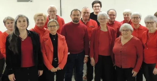 photo  la chorale la marogué en répétition salle pablo-néruda.  &copy;  ouest-france 