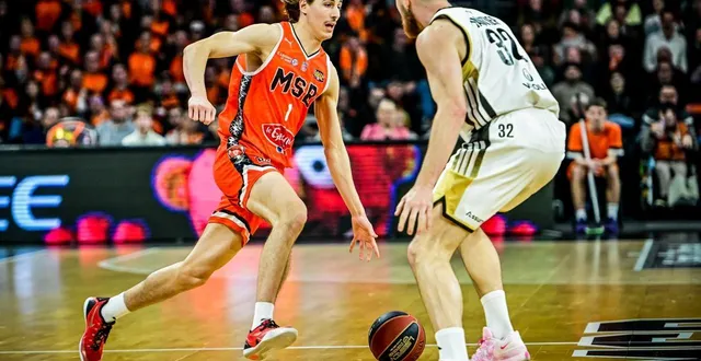 photo  bastien grasshoff  et le msb en quête d’une deuxième victoire au top 16 de bcl.  &copy;  photo le maine libre - yvon loué 