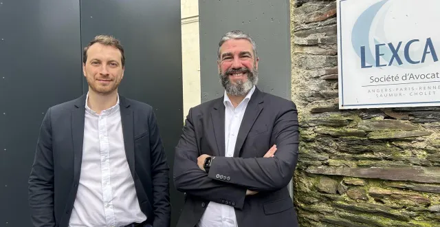 photo  angers, jeudi 22 janvier 2026. pierre laugery et flavien meunier sont les cogérants de la société d’avocats lexcap.  &copy;  co - franck de brito 