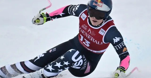 photo  l’américaine lindsey vonn sera à suivre sur les épreuves de ski alpin des jeux olympiques d’hiver 2026 de milan-cortina qui auront lieu du samedi 7 au mercredi 18 février 2026.  &copy;  jeff pachoud / afp 