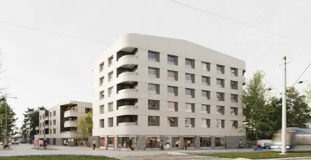 photo  la résidence le bourget voit le jour dans le quartier des hauts-de-saint-aubin à angers. le projet odissea occupera le rez-de-chaussée.  &copy;  angers loire habitat 