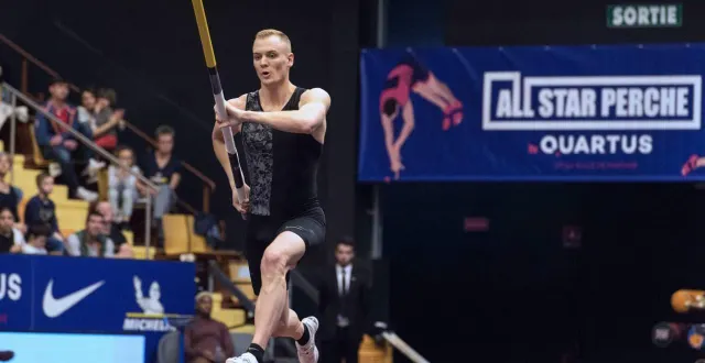 photo  sam kendricks sera présent à caen, ce vendredi 30 janvier, pour participer à la deuxième édition du perch’xtrem, au palais des sports.  &copy;  archives thierry zoccolan/afp 