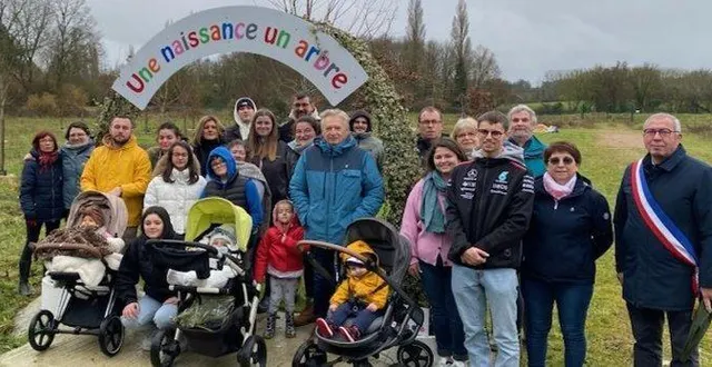 photo  six nouveaux arbres ont été plantés pour honorer la naissance des enfants 2025.  &copy;  ouest-france 