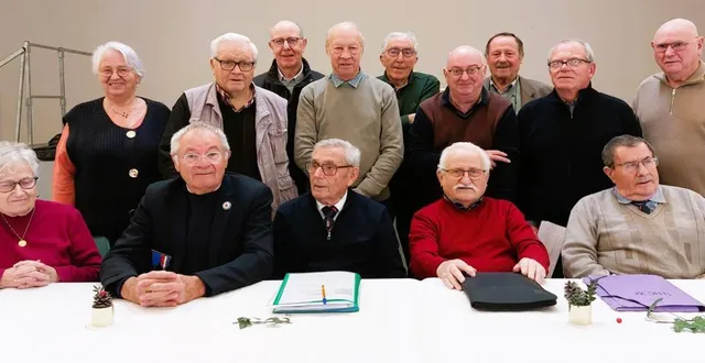 photo  la section de l’unc chaufour-notre-dame / trangé / degré en assemblée générale à trangé.  &copy;  le maine libre 