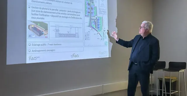 photo  mercredi 28 janvier 2026, une dizaine de riverains sont venus assister à la présentation de la nouvelle résidence nobels, qui devrait sortir de terre d’ici décembre 2027 à flers (orne).  &copy;  ouest-france 