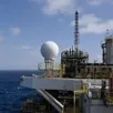 photo  une plateforme pétrolière au large du brésil. 