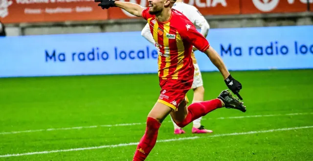 photo  pour la deuxième fois en deux matchs, erwan colas a ouvert le score ce samedi 31 janvier 2026 contre troyes, le leader du championnat.  &copy;  archives le maine libre - yvon loué 