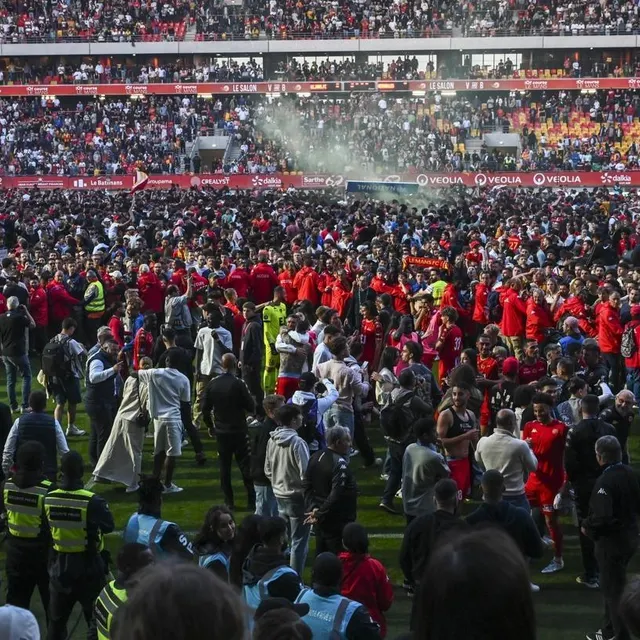 photo un des plus beaux souvenirs au stade marie-marvingt : la montée du mans fc en ligue 2 le 16 mai 2025.  ©  archives le maine libre - denis lambert
