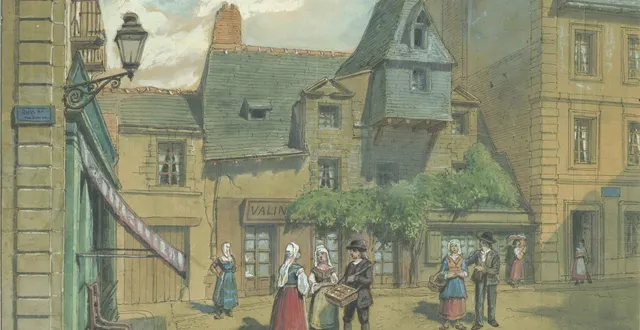 photo  maison de la chapelle d’aliquot, place saint-martin, 1902, dessin.  &copy;  archives patrimoniales d’angers 