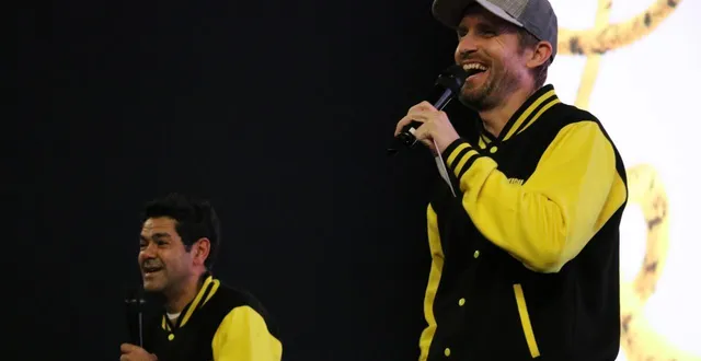 photo  l’avant-première du film « marsupilami », de philippe lacheau, à laval, en décembre 2025, en présence du réalisateur et de jamel debbouze.  &copy;  ouest-france 