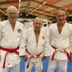 photo jean-luc rouget, premier champion du monde de judo français, andré boutin, désormais 8e dan, et fabien canu, double champion du monde.