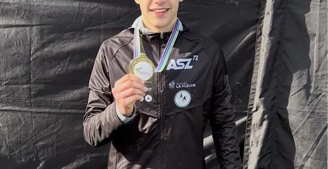 photo  le cadet youenn thétiot remporte le seul titre individuel des sarthois aux régionaux de cross.  &copy;  asl 72 