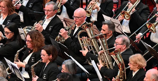 photo  lors de la folle journée de nantes, l’orchestre d’harmonie de challans était dirigé par philippe miégeville.  &copy;  jérôme fouquet/ouest-france 