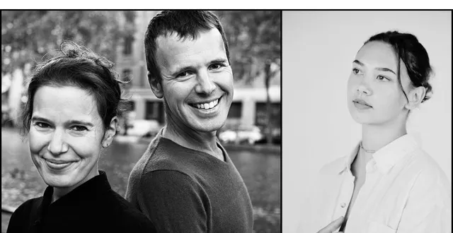 photo  à gauche, angélique et marc mauillon, harpe et chant ; à droite, la danseuse maly rajsavong.  &copy;  j.-b. millot et christopher heyl 