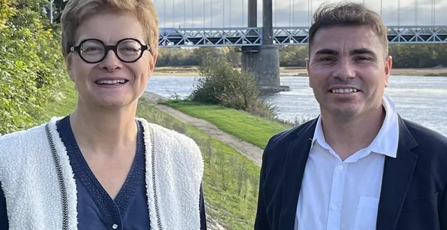 photo  nathalie poirier (lr) et nicolas raymond (horizons) pour la liste révélons l’énergie d’ancenis-saint-géréon.  &copy;  ouest-france 