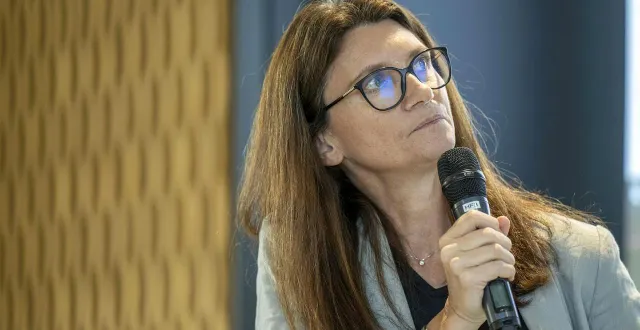 photo  guénaëlle troly, directrice de novo19 : « l’objectif de 2026 est clair : consolider la chaîne, renforcer sa notoriété et poursuivre la progression de l’audience. »  &copy;  philippe renault / ouest-france 