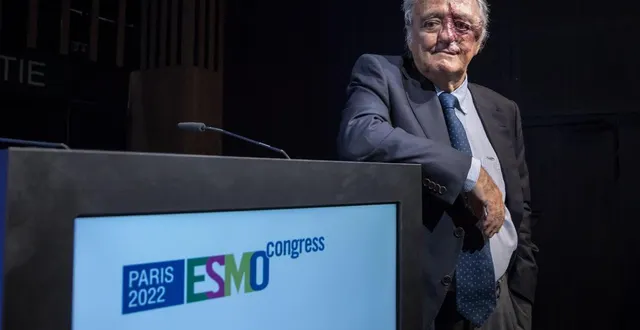 photo  l’oncologue et biochimiste espagnol mariano barbacid, lors du congrès de la société européenne d’oncologie médicale, à paris, en 2022.  &copy;  epa 
