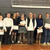photo  les médaillés de l’écho musical avec les élus jean-yves le bars et dominique normandin, et denis fallempin (deuxième en partant de la droite). 