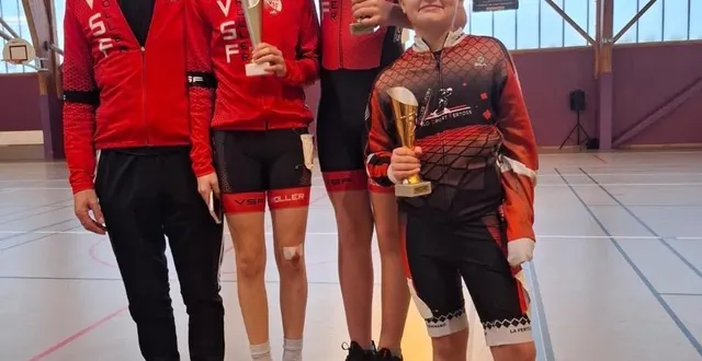 photo  quatre patineurs du vsf roller sport sont montés sur le podium dimanche 1er février 2026.  &copy;  vsf roller sport 