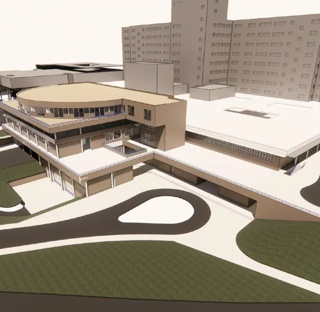 photo une vue 3d des urgences actuelles de saint-lô.  ©  cabinet d’architecte ekum