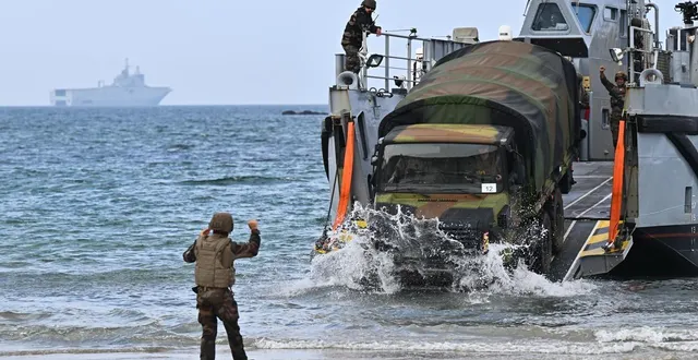 photo  répétition pour orion 26: l’exercice polaris 2025 (préparation opérationnelle en lutte aéromaritime, résilience, innovation et supériorité) a réuni près de 3 000 militaires, plus de 20 bâtiments de surface et plus de 40 aéronefs en 2025.  &copy;  franck dubray / ouest france 