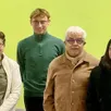 photo de gauche à droite, yann choupeaux, vice-président ; catherine osmont, présidente ; lucas moinon, encadrant ; philippe bigot, maire ; laura takac, secrétaire et clément bazin, trésorier.