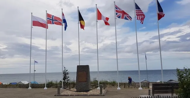 photo  la plage de langrune où se déroulera la 82e cérémonie internationale du débarquement en juin prochain.  &copy;  ouest-france 