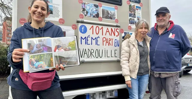 photo  fiona lauriol, accompagnée de ses parents fosca et thierry, effectue un tour de france en camping-car pour partager son expérience avec sa grand-mère.  &copy;  le maine libre 