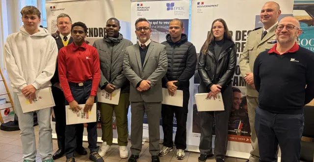 photo  mardi 3 février 2026, cinq jeunes ornais ont signé leur contrat d’engagement dans l’armée de terre dans les locaux du centre épide à alençon (orne).  &copy;  ouest-france 