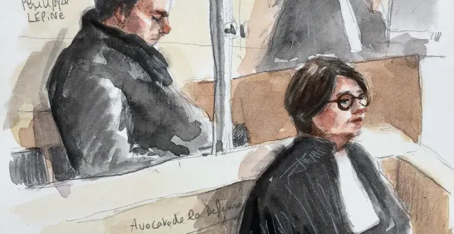 photo  la plupart du temps, l’accusé philippe lépine se tient, tête baissée. son avocate me braber a plaidé l’absence de préméditation.  &copy;  dessin charlotte foisseau-bouttier 