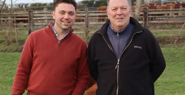 photo  corentin angot est le nouvel associé de son père christophe angot dans la ferme salers angot à gouffern-en-auge.  &copy;  ouest-france 