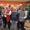 photo  les vainqueurs de la 36e édition du challenge bonnezeaux : yvan gilbert et jean-pierre guémard (de l’union comète de beaufort) à gauche ; au centre gilbert anger (président de la société de thouarcé), à droite, les finalistes benoît mouteau et yohann hayer (champ d’honneur d’angers), les demi-finalistes, yves le bars (maire de bellevigne en layon) et sébastien thomas (vice-président). samedi 21 février aura lieu l’assemblée générale de la société à 17 h (à partir de 15 h, vente des cartes de membres) ; le samedi après-midi 14 mars, concours de belote de la société (inscriptions au 06 18 56 30 07). 