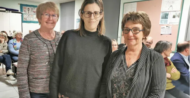 photo  de g. à dr : danièle jousse trésorière, ophélie rodriguez vice-présidente et emmanuelle boulidard présidente.  &copy;  le maine libre 