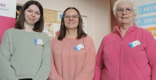 photo  de g. à dr : laury boissinot déléguée départementale remplaçante, marine salmon chargée de mission vie associative et évelyne bulteauprésidente de l’antenne locale de saint-ouen-en-belin.  &copy;  le maine libre 