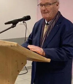 photo  alain courné, lors de ses derniers vœux à la population.  &copy;  ouest-france 