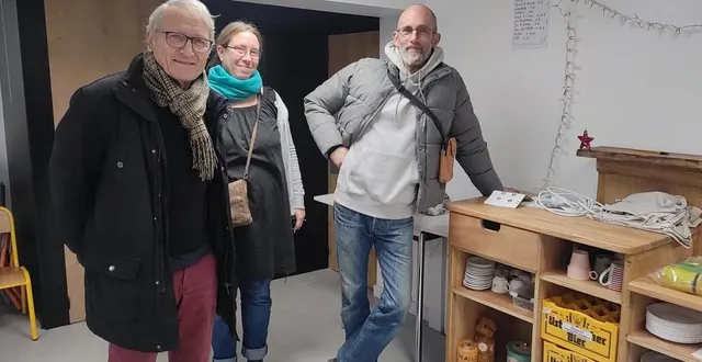 photo  loïc béziers la fosse, eva lejeune et thomas frey ont présenté les animations du début 2026 au café le goût des autres.  &copy;  ouest-france 